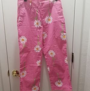 Lilly Pulitzer White Label Daisy Pants Pink size 0